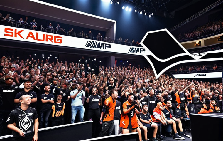 **Prompt:** "FalleN AWP clutch ELEAGUE Major 2017, SK Gaming vs Virtus.pro, intense moment, crowd roaring, dramatic lighting."