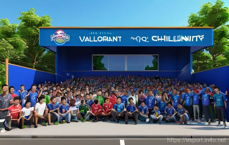 발로란트 챌린저스 리그 이슈 - **Prompt 1: The Ascending Champions** A dynamic, brightly lit esports arena erupts in celebratio...
