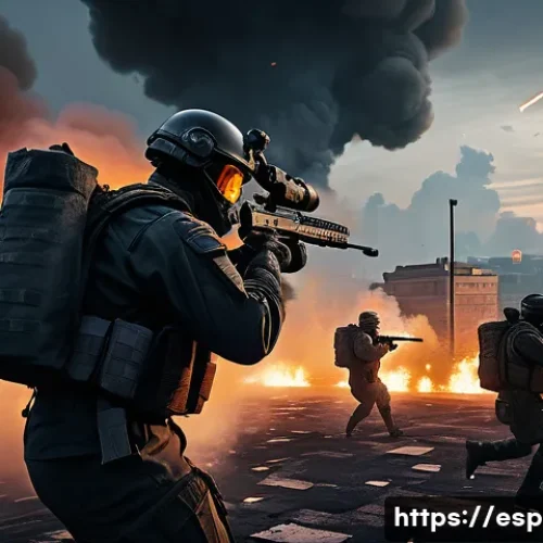 Home 30 발로란트 에이전트 스킬 조합 - A dynamic scene of Brimstone deploying a dense smoke grenade over a futuristic urban battlefield at ...
